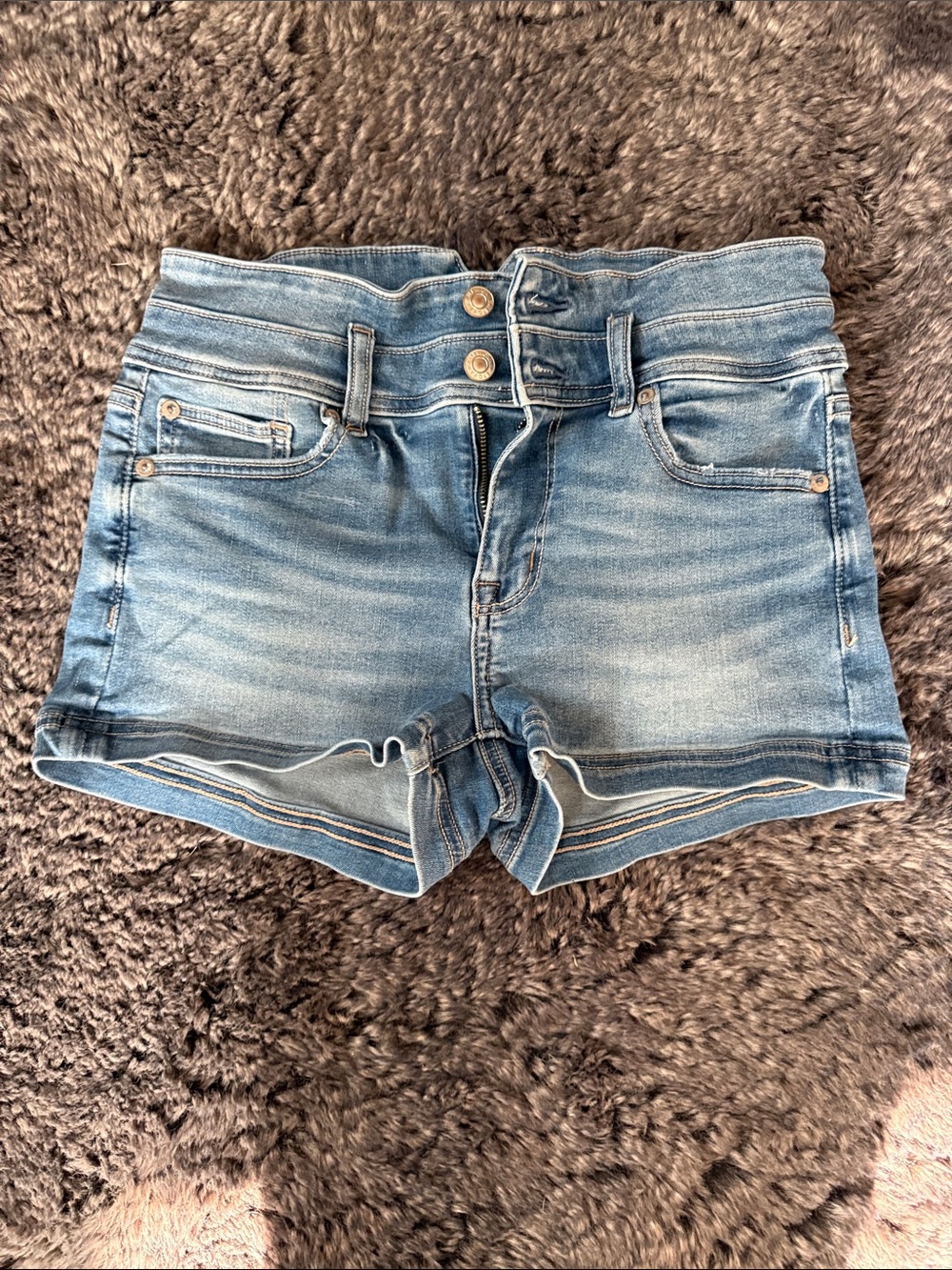 American Eagle Outfitters Light Blue Denim Jean Shorts